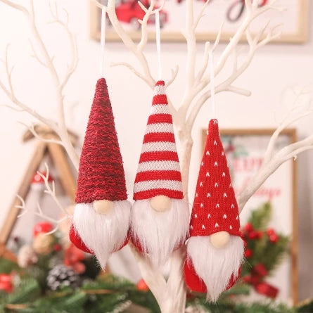 Nordic Magic: Handmade Plush Santa Elves for Christmas Decorations.