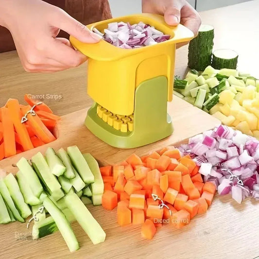 Picadora y rebanadora de verduras multifuncional con mango ergonómico