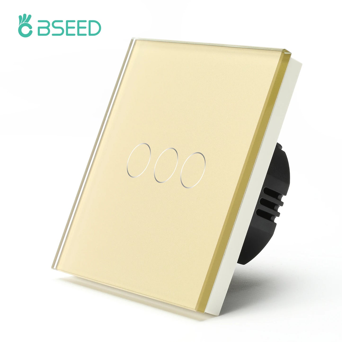 EU Standard Touch Wall Light Switch Panel, with Luxury Glass Finish.