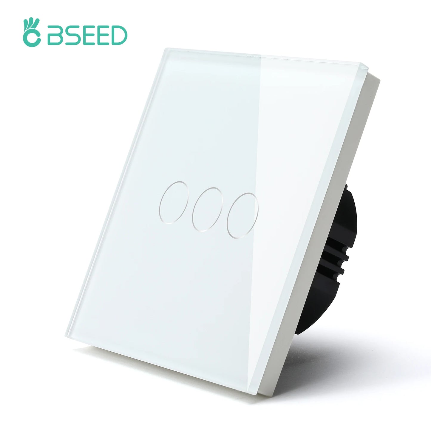 EU Standard Touch Wall Light Switch Panel, with Luxury Glass Finish.