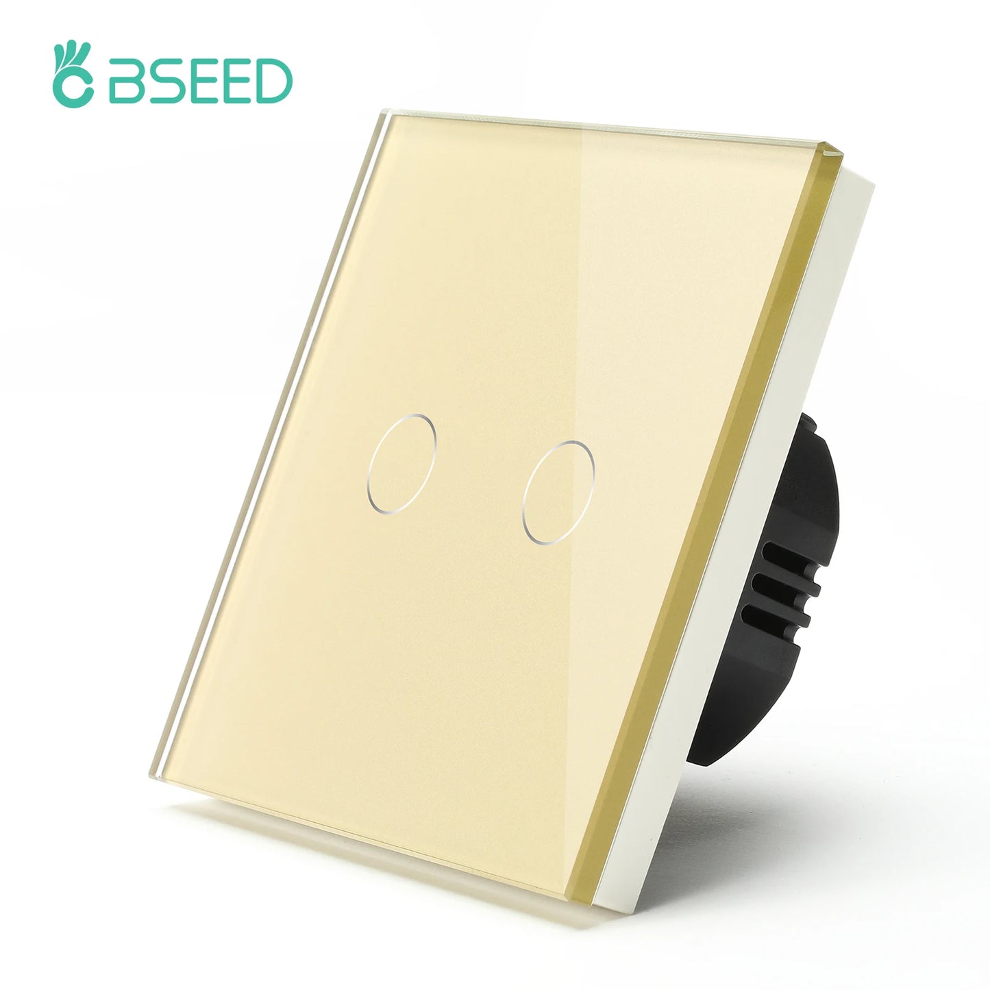 EU Standard Touch Wall Light Switch Panel, with Luxury Glass Finish.