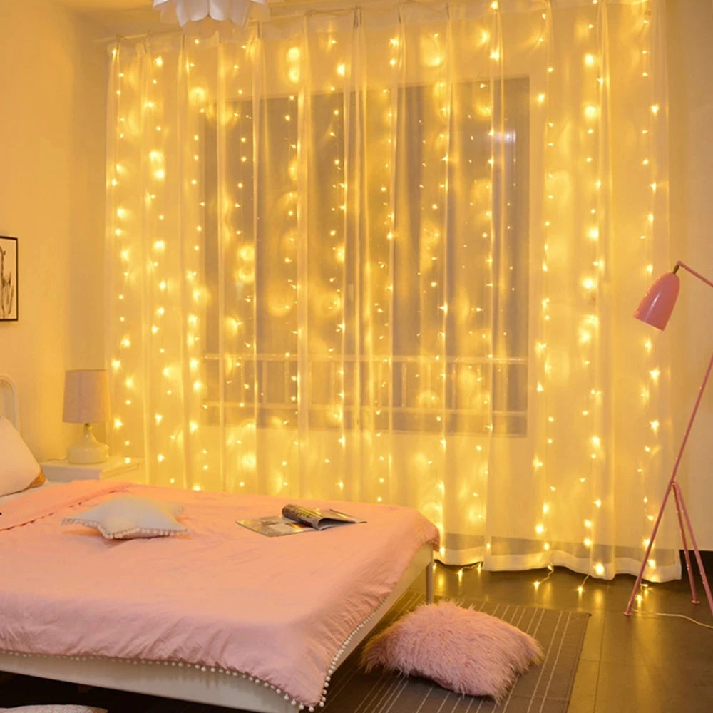 Christmas LED Curtain Fairy Lights for a Magical Holiday Glow.