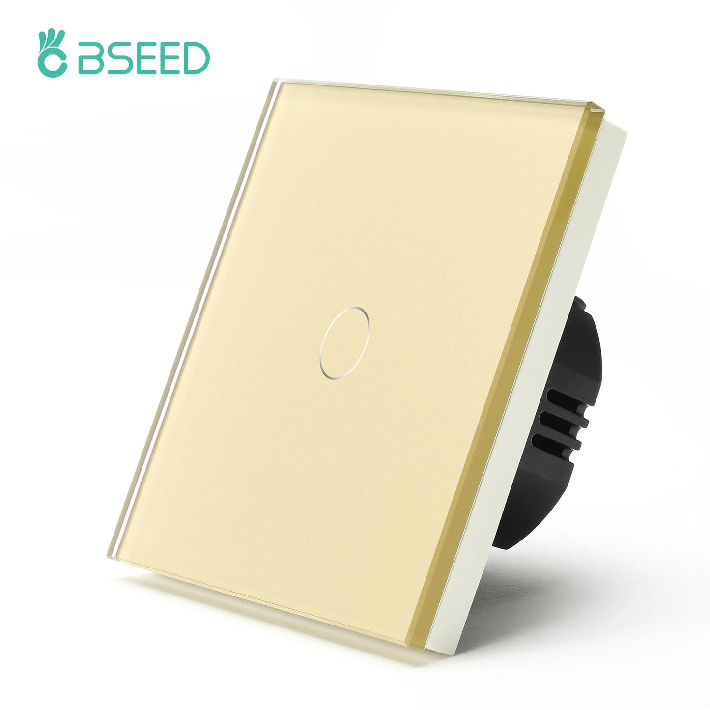 EU Standard Touch Wall Light Switch Panel, with Luxury Glass Finish.