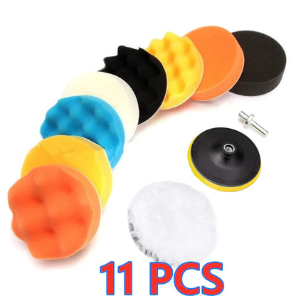 Complete Car Polishing Sponge Pads Kit for Cars & Motorcycles.