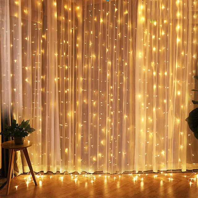 Christmas LED Curtain Fairy Lights for a Magical Holiday Glow.