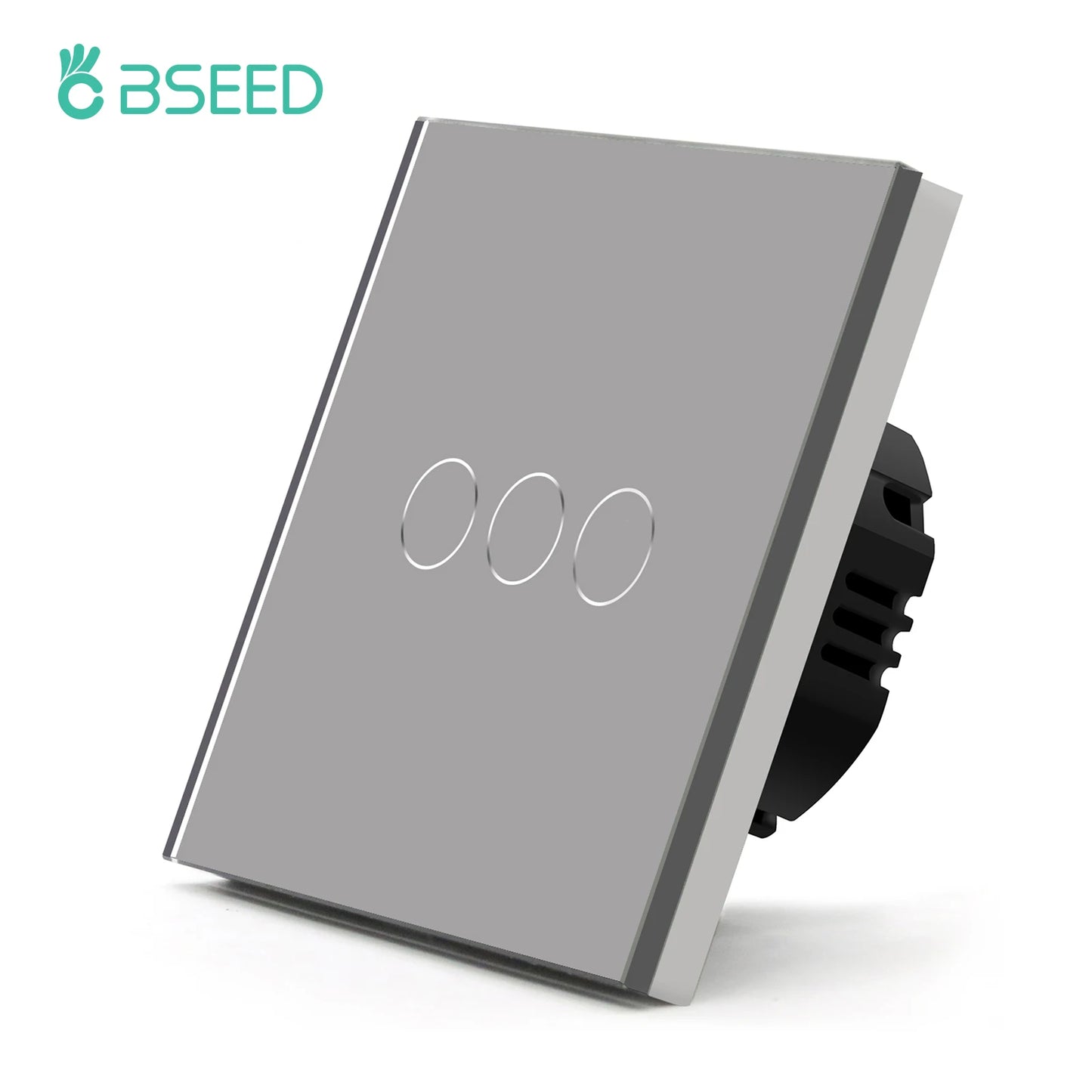 EU Standard Touch Wall Light Switch Panel, with Luxury Glass Finish.
