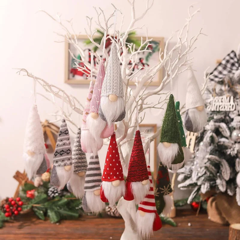 Nordic Magic: Handmade Plush Santa Elves for Christmas Decorations.