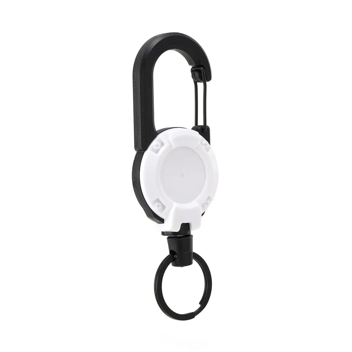 Retractable Heavy-Duty Carabiner Keychain with Steel Wire Rope