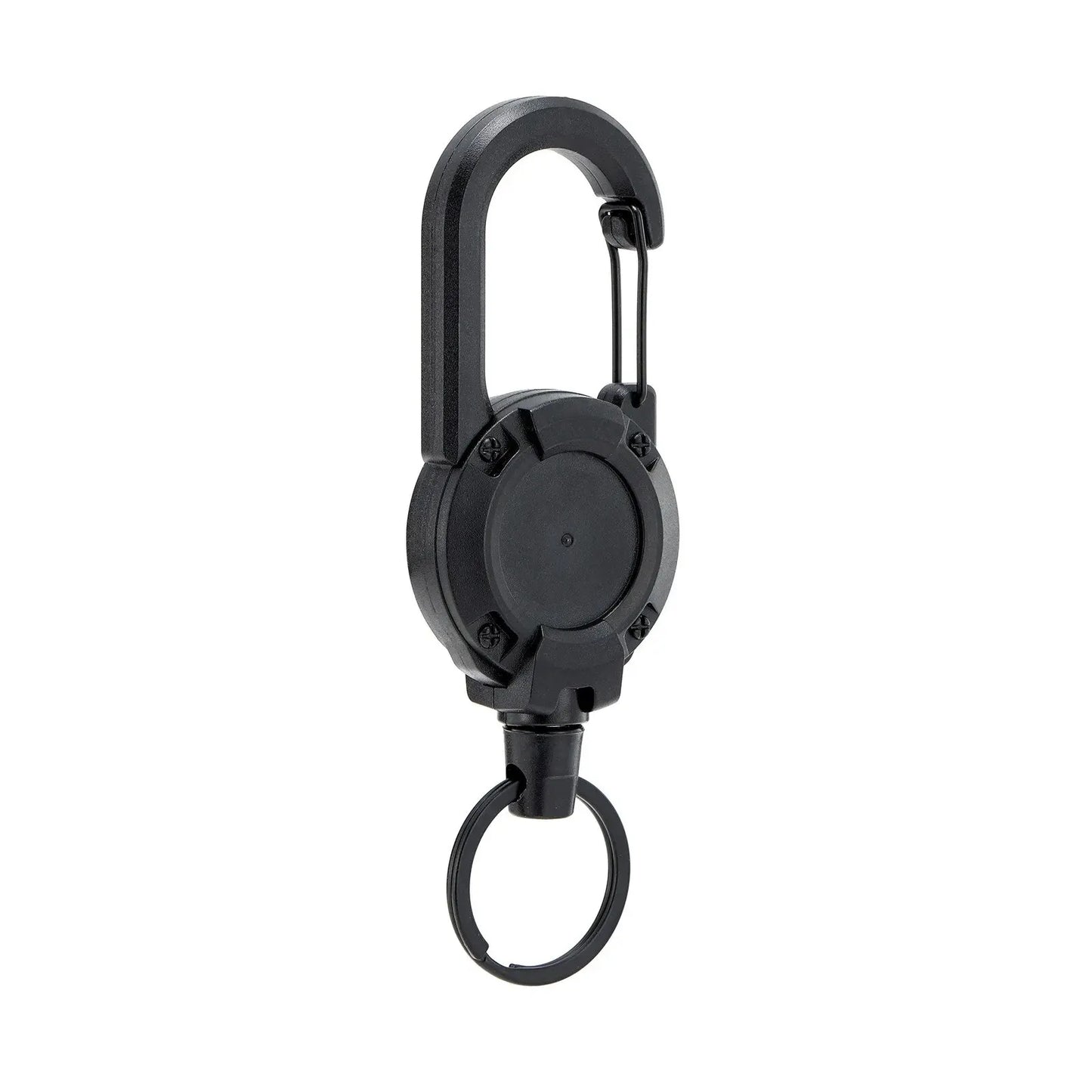 Retractable Heavy-Duty Carabiner Keychain with Steel Wire Rope
