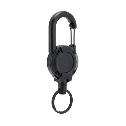 Retractable Heavy-Duty Carabiner Keychain with Steel Wire Rope