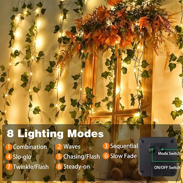 Eco-Friendly Elegance: Solar LED String Lights for Christmas and Home Décor.