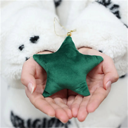 Luxury Velvet Stars: Christmas Ornaments for Elegant Holiday Décor.