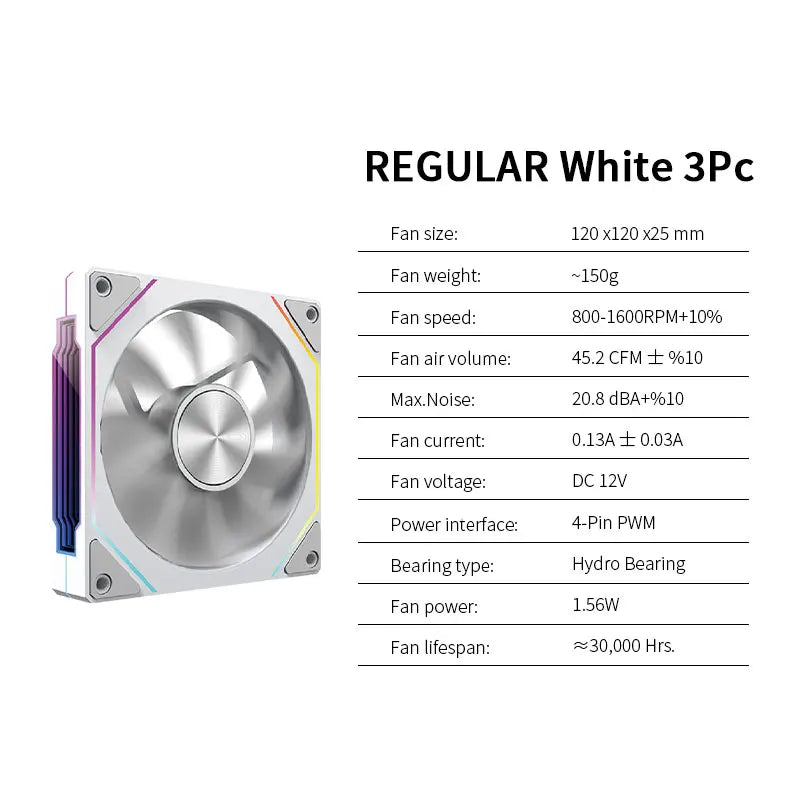 PRISM 5 PRO 12cm ARGB PWM, PC Cooling Fan with RGB Lighting 12V