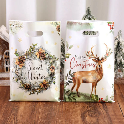 Rustic Christmas Gift Packaging Bags for Holiday Gifting Surprises.