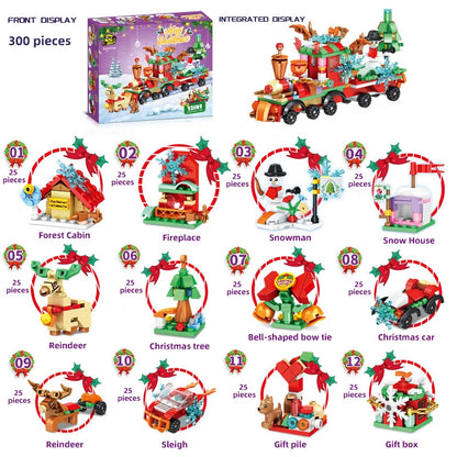 Festive Fun: Santa Claus & Reindeer Micro Building Blocks.