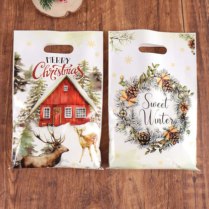 Rustic Christmas Gift Packaging Bags for Holiday Gifting Surprises.