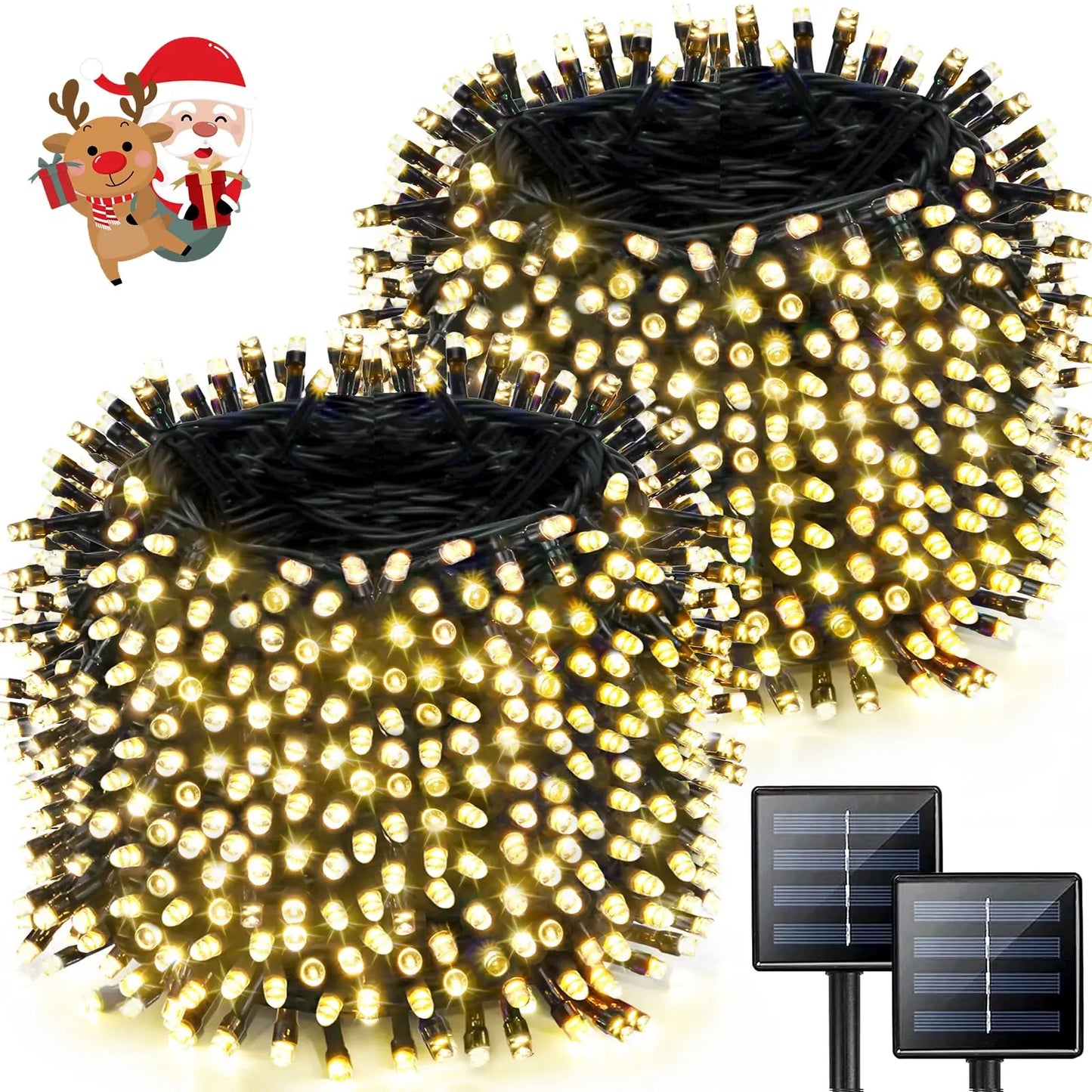 Eco-Friendly Elegance: Solar LED String Lights for Christmas and Home Décor.