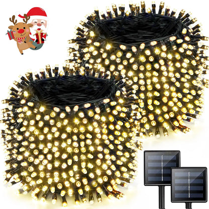 Eco-Friendly Elegance: Solar LED String Lights for Christmas and Home Décor.