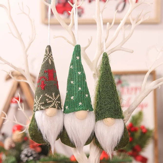 Nordic Magic: Handmade Plush Santa Elves for Christmas Decorations.