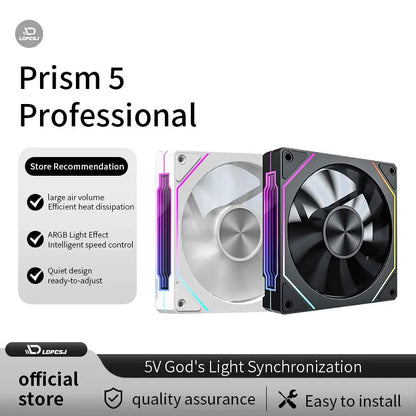 PRISM 5 PRO 12cm ARGB PWM, PC Cooling Fan with RGB Lighting 12V