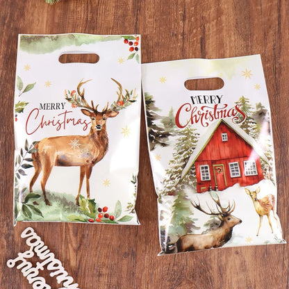 Rustic Christmas Gift Packaging Bags for Holiday Gifting Surprises.