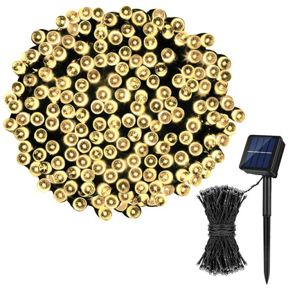 Eco-Friendly Elegance: Solar LED String Lights for Christmas and Home Décor.