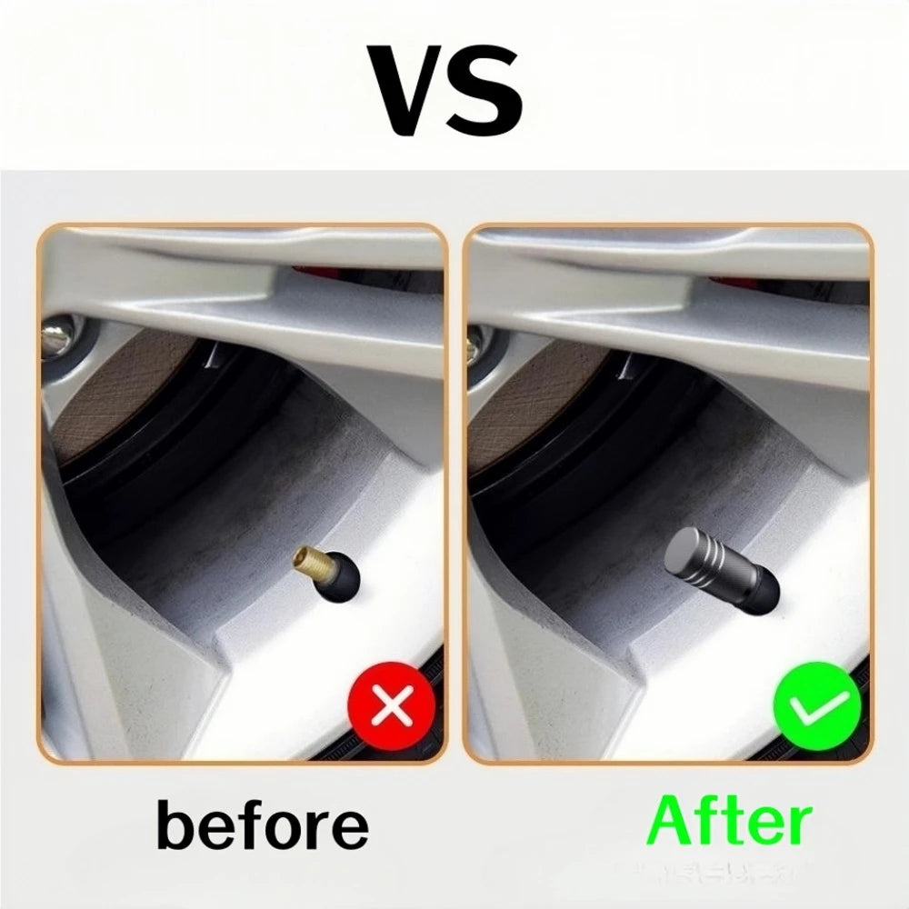 Precision Protection: Aluminium Knurled Car Tire Valve Caps.