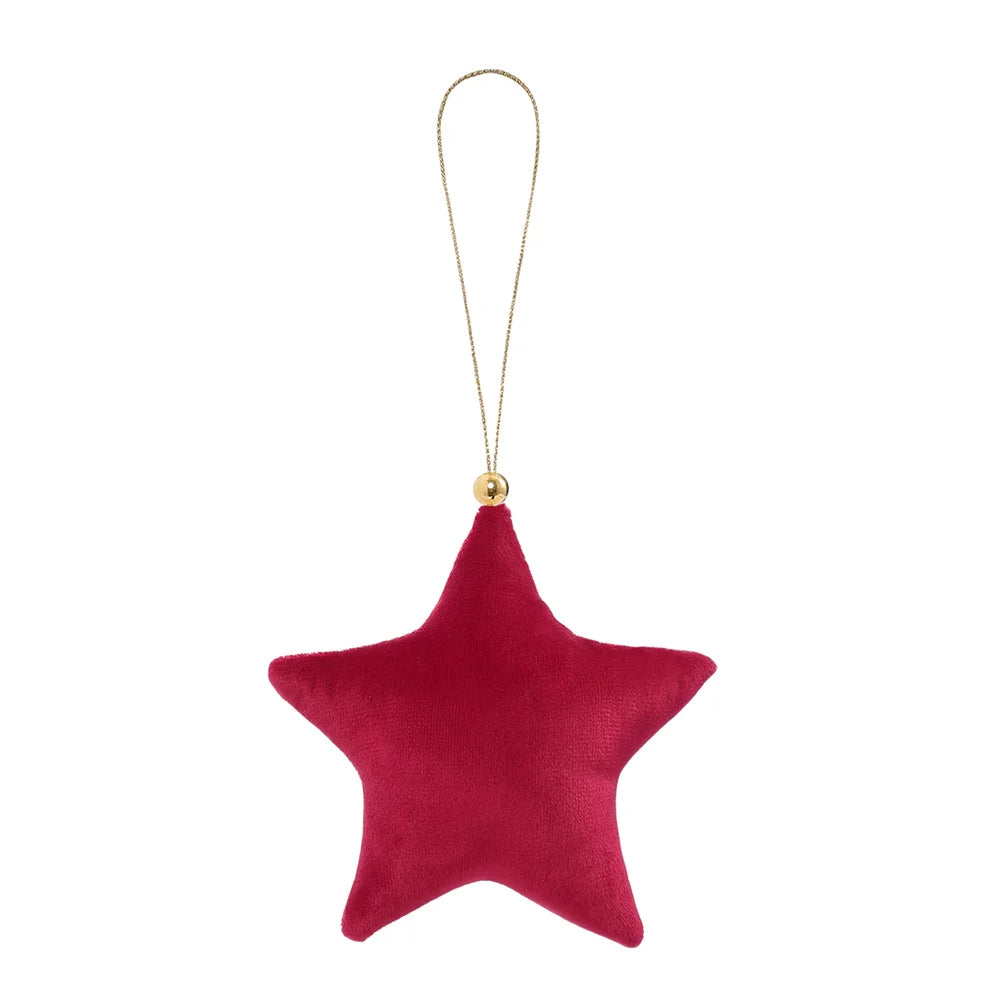 Luxury Velvet Stars: Christmas Ornaments for Elegant Holiday Décor.