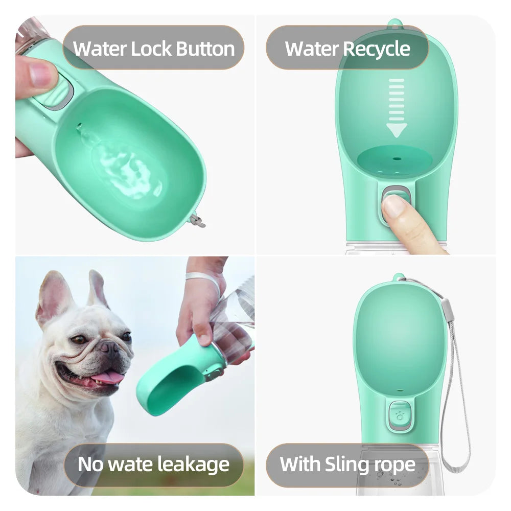 Portable Pet Drinking Bottle for Walks & Travel