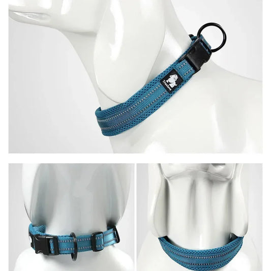 Comodidad y durabilidad se unen: collar reflectante ajustable para perros