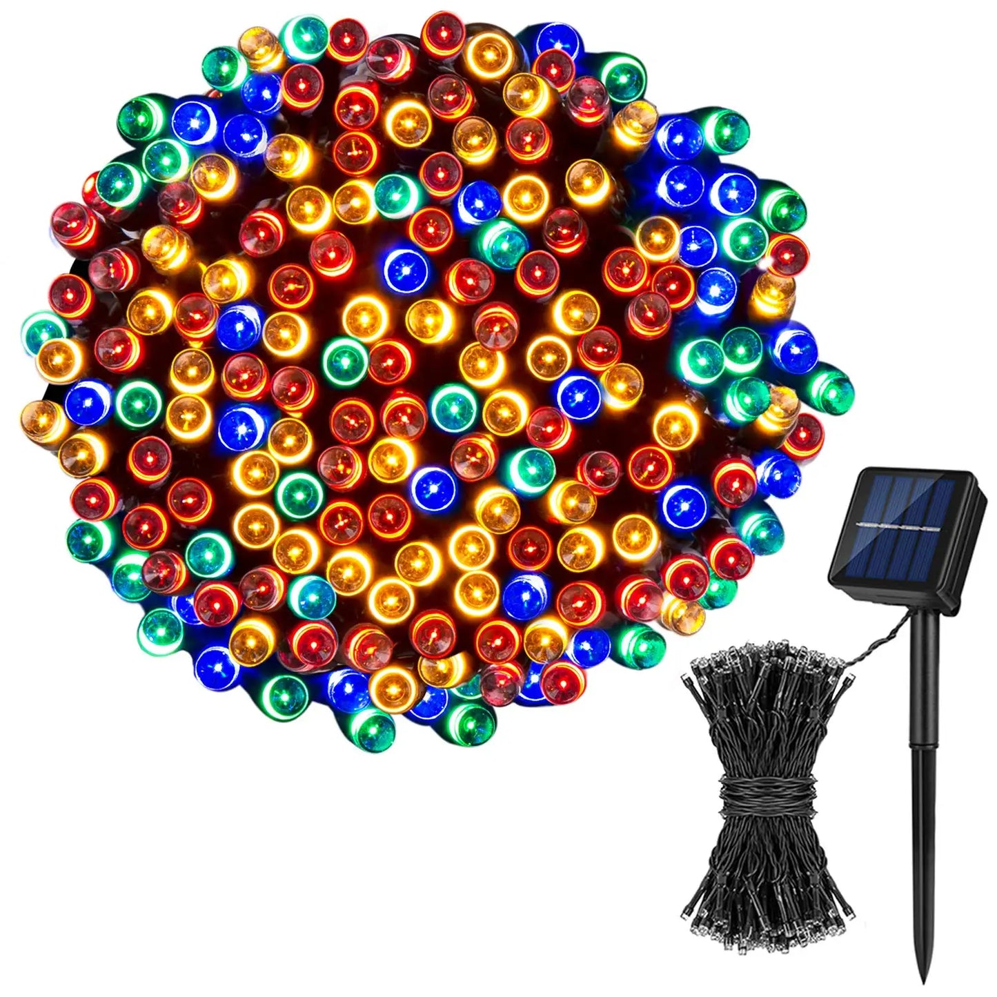 Eco-Friendly Elegance: Solar LED String Lights for Christmas and Home Décor.