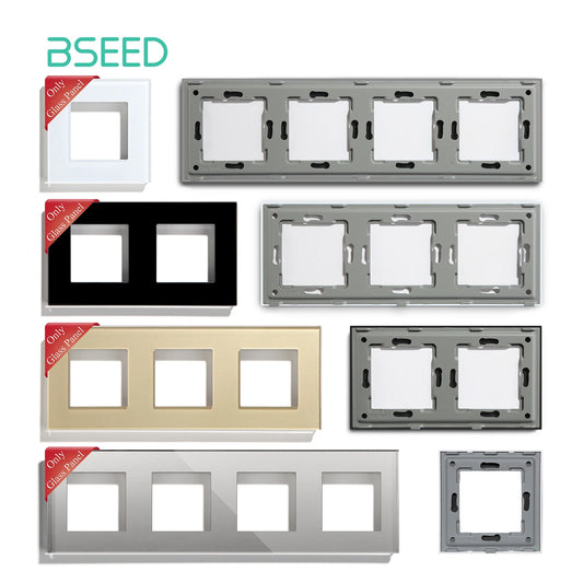 Premium Glass Wall Frames for Switches and Sockets.