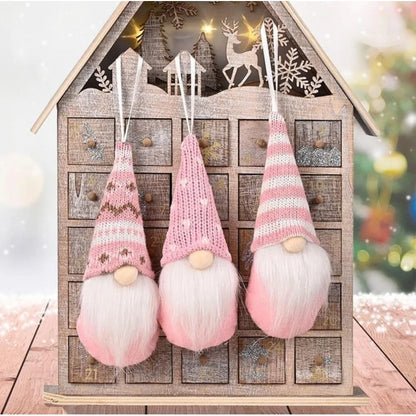 Nordic Magic: Handmade Plush Santa Elves for Christmas Decorations.