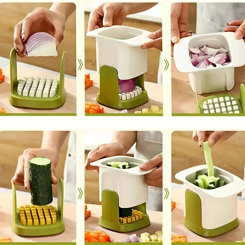 Multifunctional Vegetable Chopper and Slicer with Ergonomic Handle