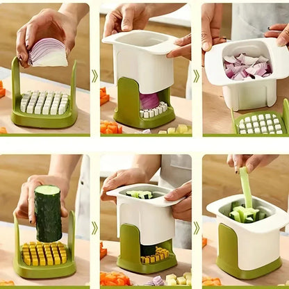 Multifunctional Vegetable Chopper and Slicer with Ergonomic Handle