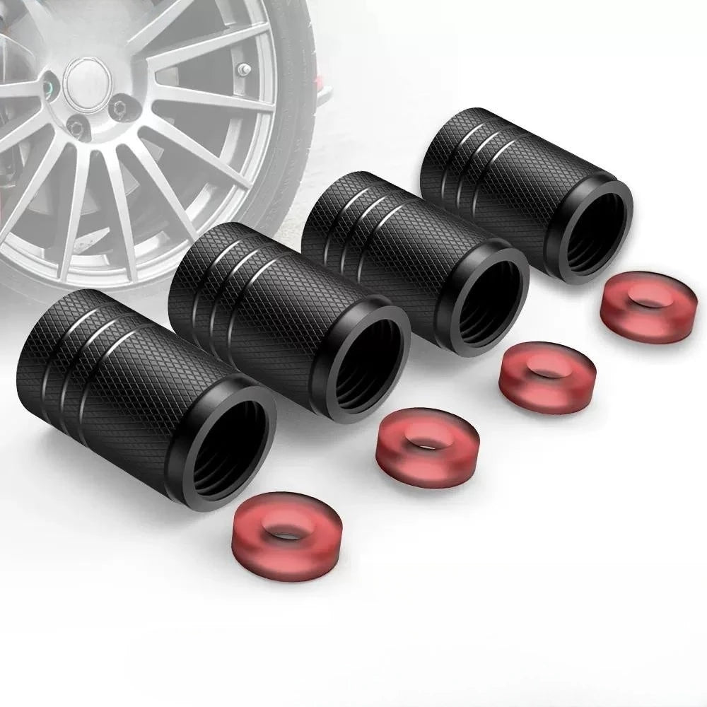 Precision Protection: Aluminium Knurled Car Tire Valve Caps.