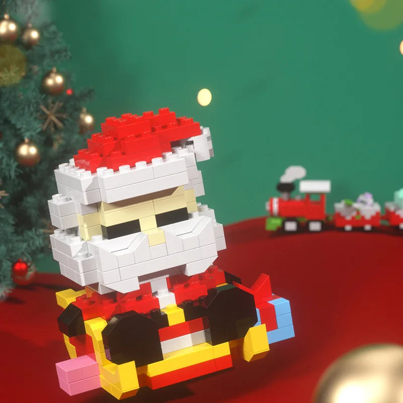 Festive Fun: Santa Claus & Reindeer Micro Building Blocks.