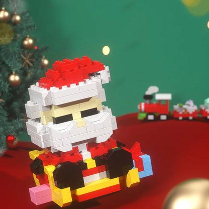 Festive Fun: Santa Claus & Reindeer Micro Building Blocks.