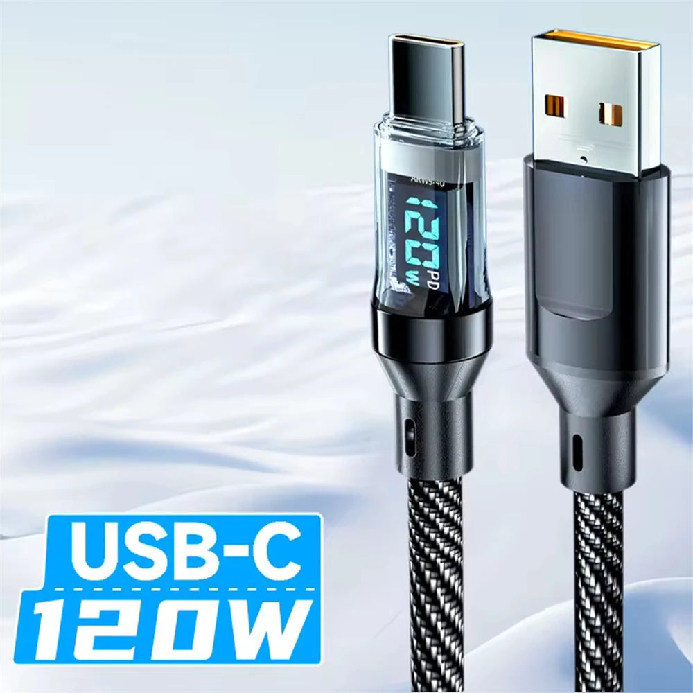 Next-Level Charging: LED Display Type-C Cable for Speed and Efficiency.