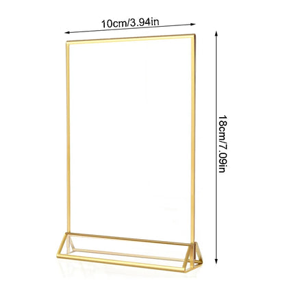 Multipurpose Transparent Acrylic, Gold Frame Display Stand