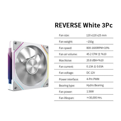 PRISM 5 PRO 12cm ARGB PWM, PC Cooling Fan with RGB Lighting 12V