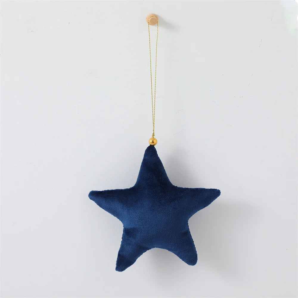Luxury Velvet Stars: Christmas Ornaments for Elegant Holiday Décor.