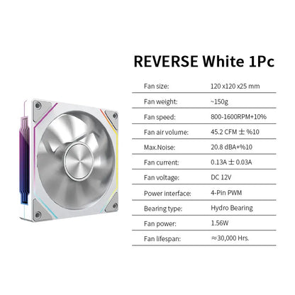 PRISM 5 PRO 12cm ARGB PWM, PC Cooling Fan with RGB Lighting 12V