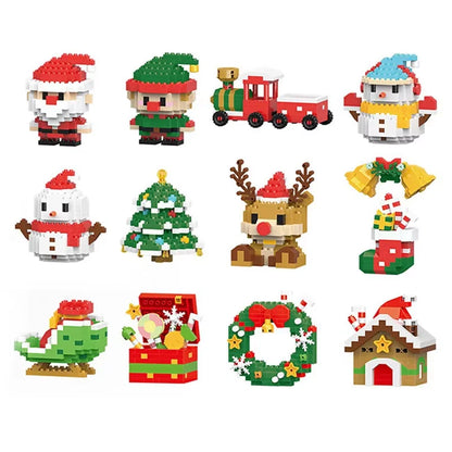 Festive Fun: Santa Claus & Reindeer Micro Building Blocks.