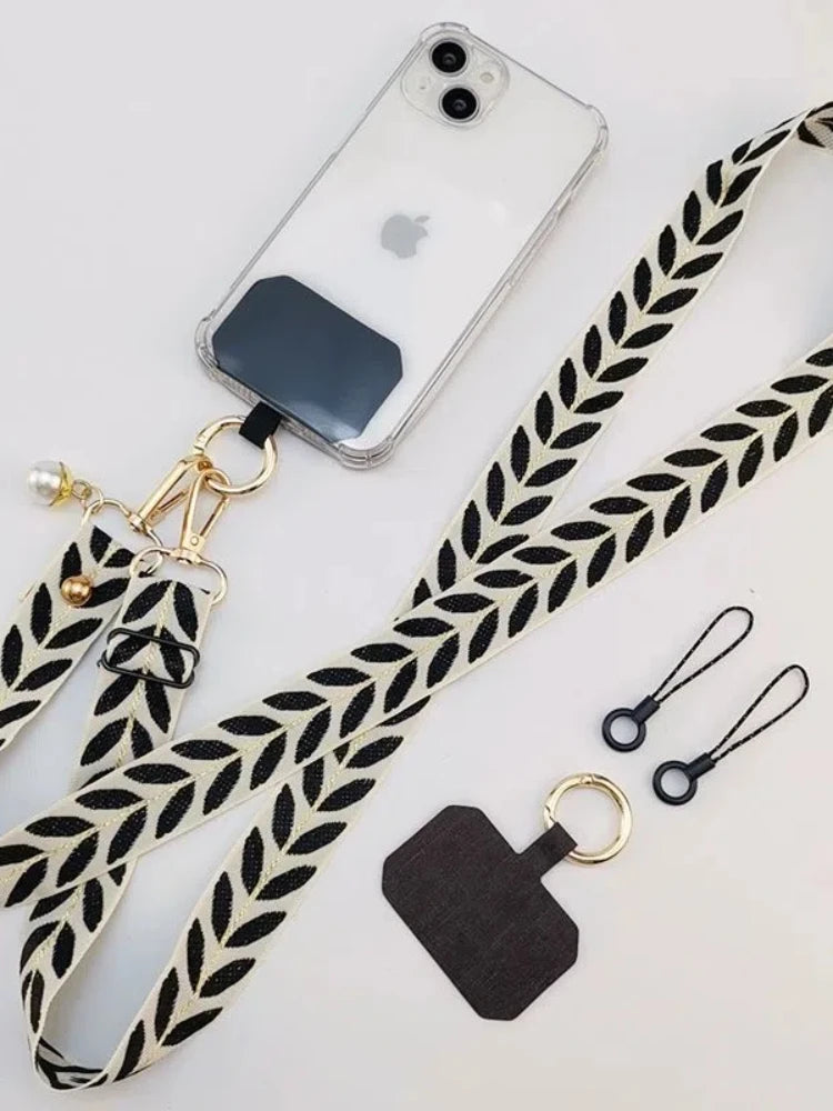 Keep It Chic & Secure: Pearl Pendant Phone Strap in Vibrant Colours.