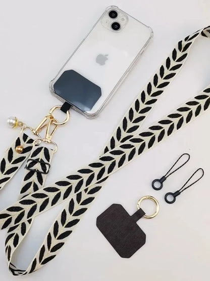 Keep It Chic & Secure: Pearl Pendant Phone Strap in Vibrant Colours.