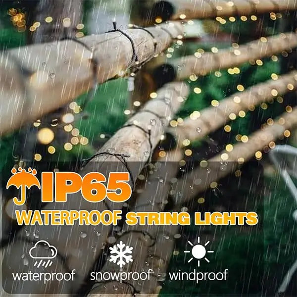 Eco-Friendly Elegance: Solar LED String Lights for Christmas and Home Décor.