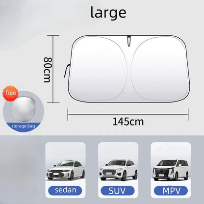 Protect & Refresh: Car Front Window Sun Shield for UV and Heat Defence.