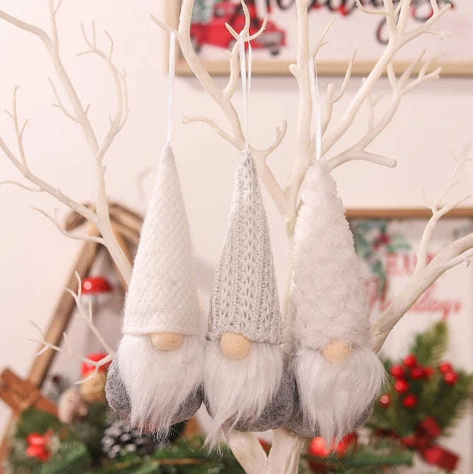 Nordic Magic: Handmade Plush Santa Elves for Christmas Decorations.
