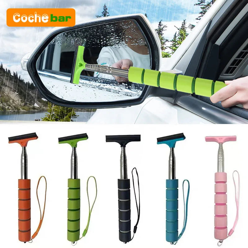 Extendable Car Mirror Wiper and Glass Cleaner